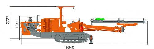 DTC1-14 Jumbo de forage de forte pente