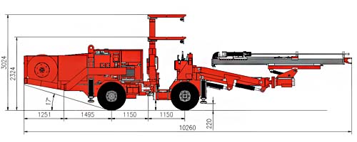 DW2-50 Jumbo de double booms de roue